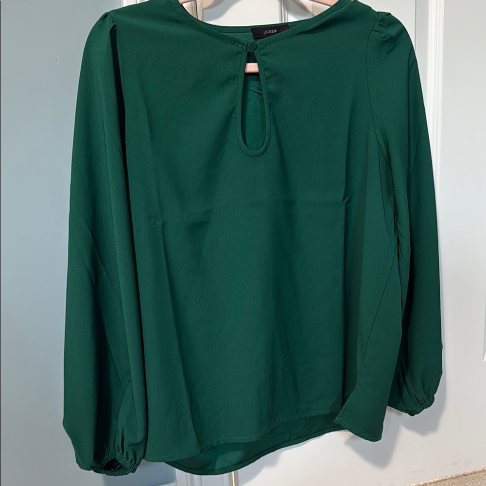 J. Crew Forest Green Blouse